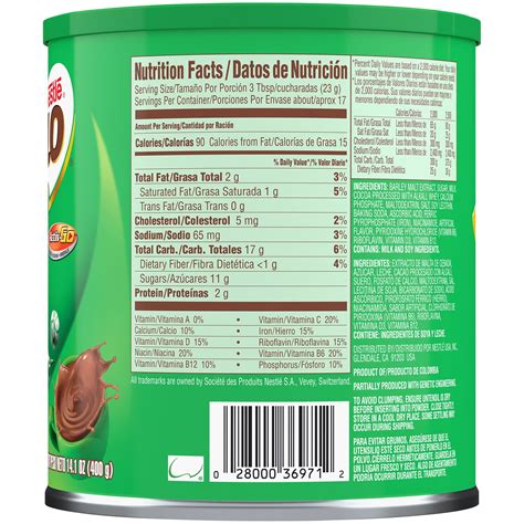 milo drink ingredients.